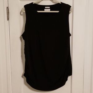 EUC Calvin Klein ruched black top. 2X